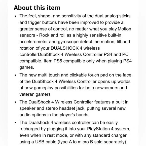 Preowned Not Tested Sony Original DualShock 4 Controllers - Black Pair - Picture 9 of 13